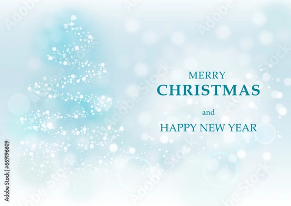 Obraz 冬の背景メッセージ入りベクター素材