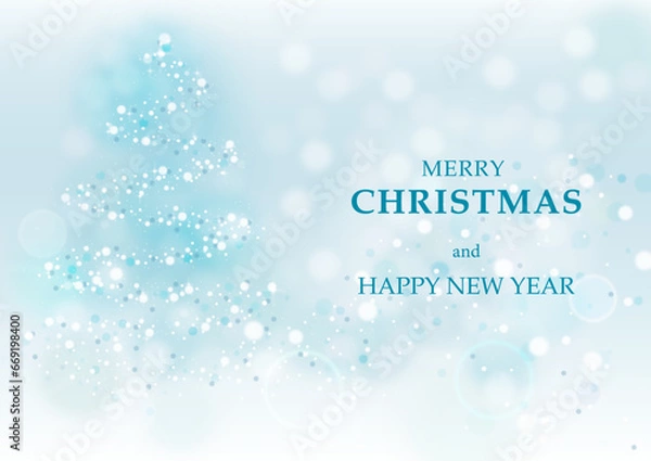 Obraz 冬の背景メッセージ入りベクター素材