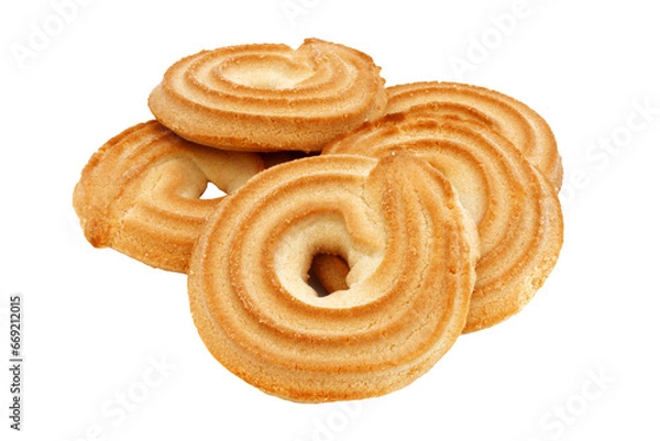 Fototapeta Biscuit sablé / Shortbread / Heidesand - transparent background
