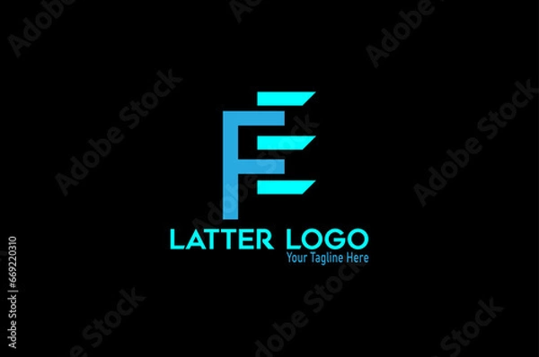 Fototapeta Creative, Monogram, business, Latter, F E logo design	