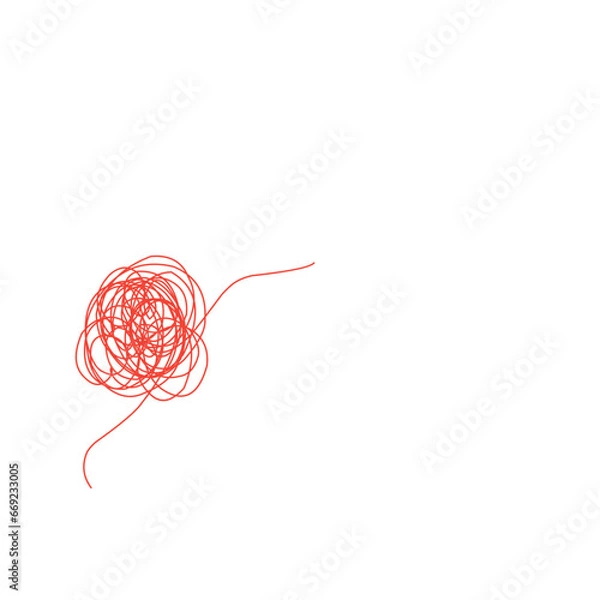 Fototapeta tangled red thread