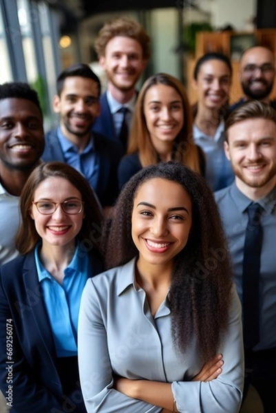 Obraz team leadership and business people face off with companies