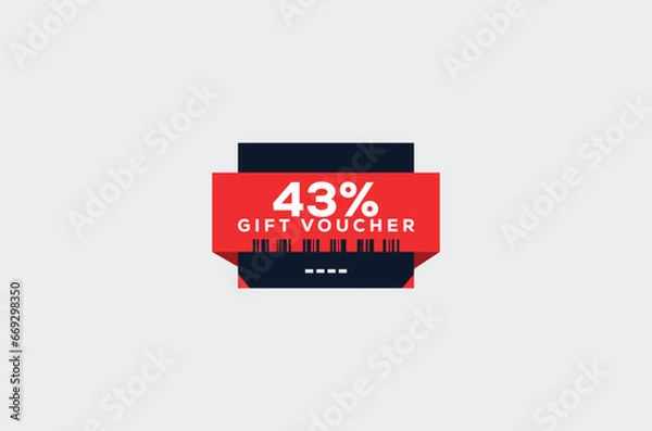 Fototapeta 43 Gift Voucher Minimalist signs and symbols design with fantastic color combination and style