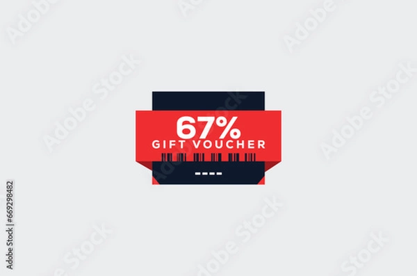 Fototapeta 67 Gift Voucher Minimalist signs and symbols design with fantastic color combination and style