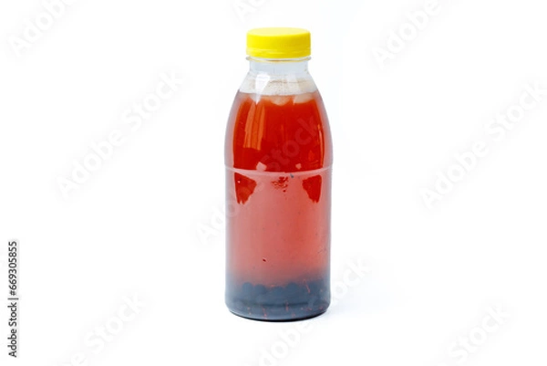 Fototapeta fresh lemonade with pieces of fruit on a white background for food delivery website 8