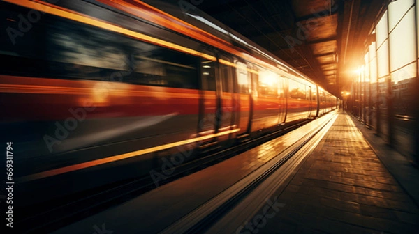 Obraz High Speed Train in Motion