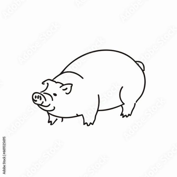 Obraz 豚のイラスト