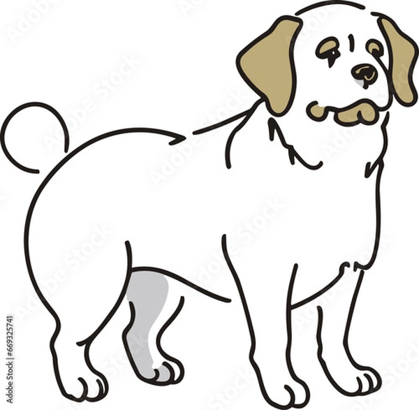 Obraz 犬のイラスト