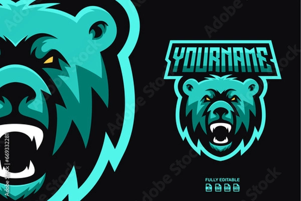 Fototapeta Bear Mascot Logo