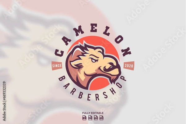 Obraz Camel Barber Shop Logo