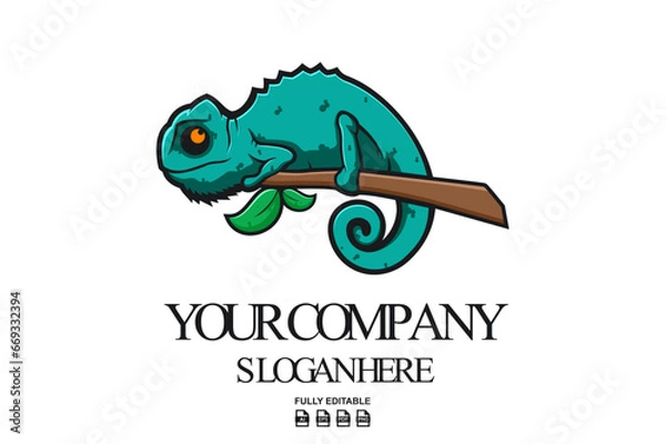 Obraz Chameleon logo