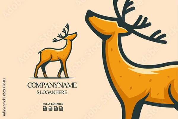 Obraz Deer Logo Design