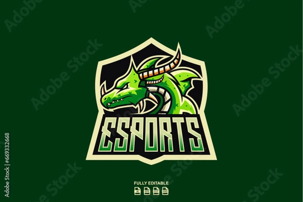 Obraz Dragon Mascot Logo