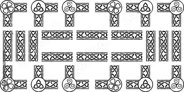 Obraz Seamless Celtic Frame Border Pattern