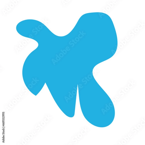 Fototapeta Muted blue abstract shapes vector 