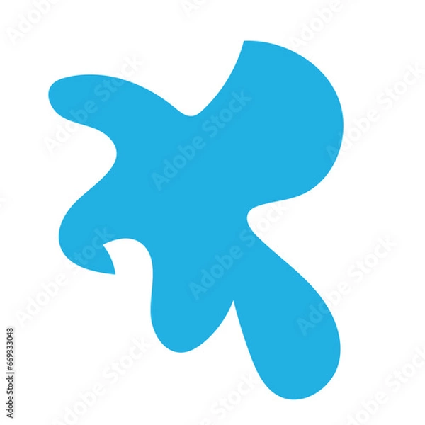 Fototapeta Muted blue abstract shapes vector 