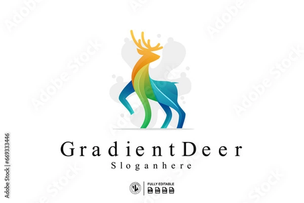 Obraz Gradient Deer Logo
