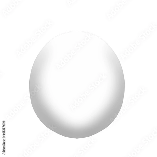 Obraz Illustration of white easter eggs on a white background