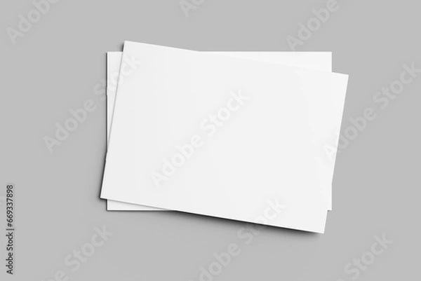 Obraz A4 Landscape Brochure Mockup