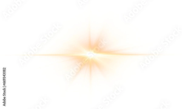 Fototapeta Light effect flare Glowing light explodes Light effect ray shining sun bright flash Special lens flare