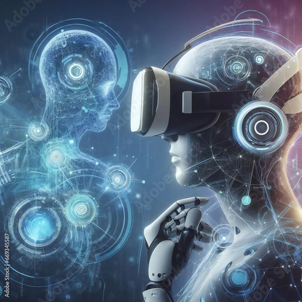 Obraz Revolutionizing Learning with Futuristic VR Headsets AI In Education