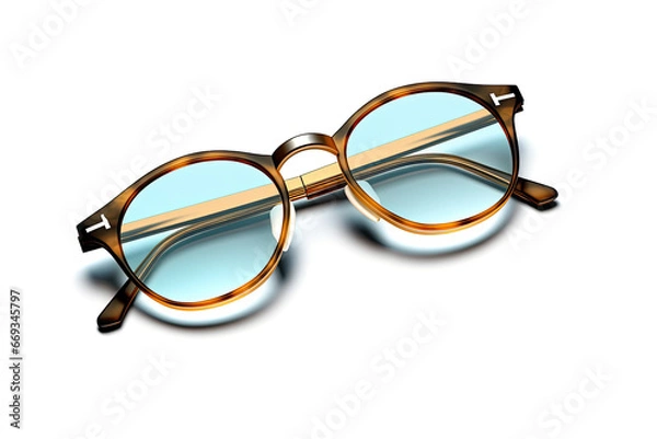 Obraz round glasses isolated on white background