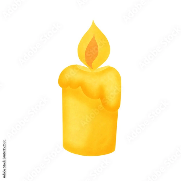 Obraz yellow burning candle