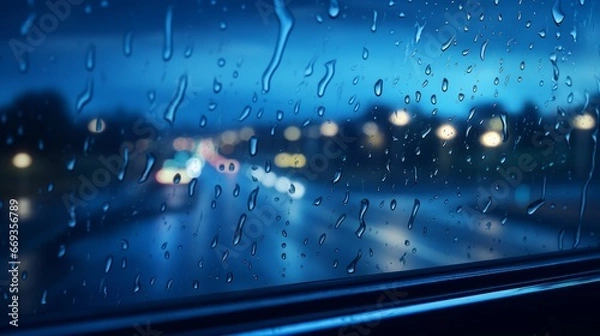 Fototapeta rain drops on window