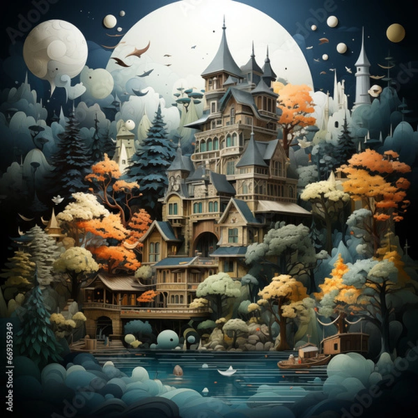 Obraz night in the forest