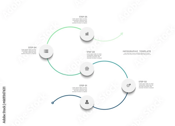 Obraz Modern connecting infographic template design