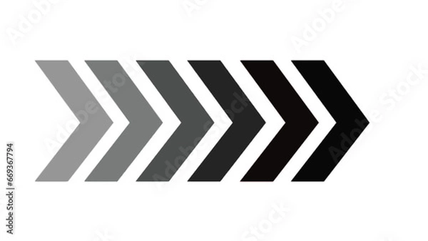 Fototapeta Road directional arrow sign. Blank black road sign, direction pointer to right against white background
