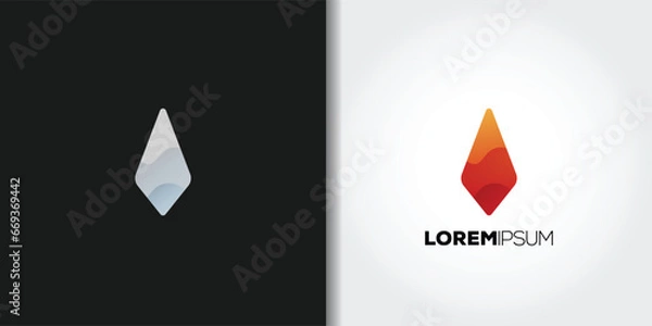 Obraz fire geometric logo