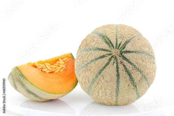 Obraz świeży melon z ćwiartką