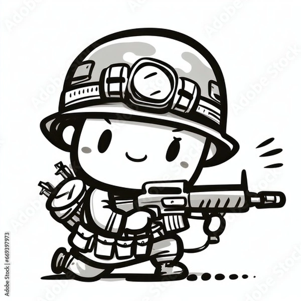 Obraz soldier with helmet