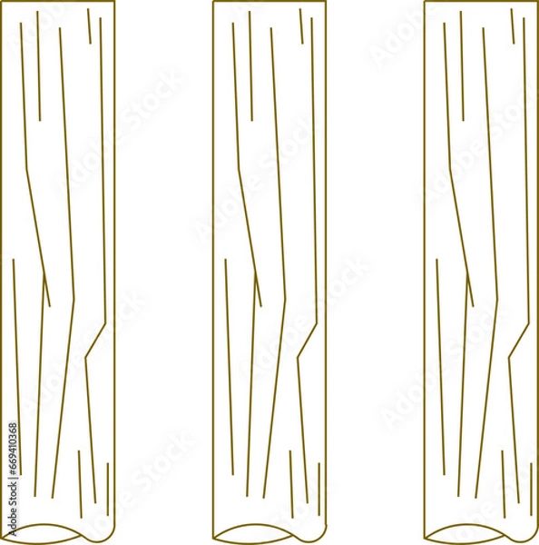 Fototapeta Vector sketch illustration of abstract wood element background pattern