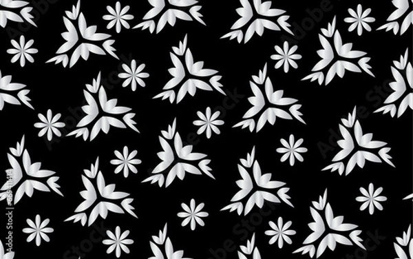 Fototapeta Floral ornamental décor seamless vector pattern abstract  design