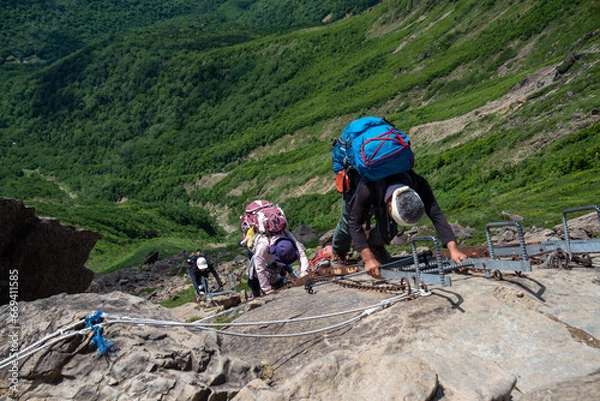 Obraz 早池峰山の難所