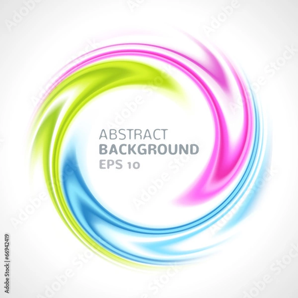 Fototapeta Abstract colorful swirl circle bright background