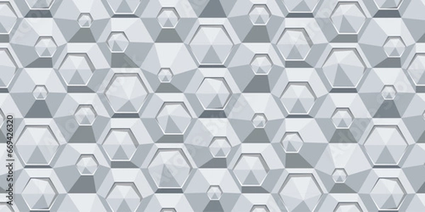 Fototapeta Hexagons texture. Seamless geometric pattern. Barnacle, Teritip, suitable for wall decoration, wallpaper, interior design, floors