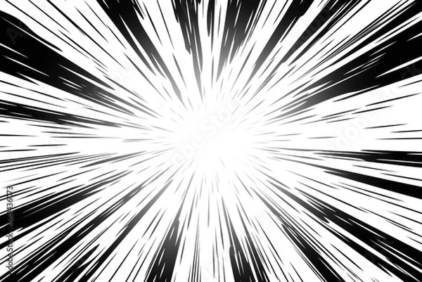 Fototapeta This image is all about wallpaper materials featuring intense lines, beams, light, shine, starbursts, explosions, and comic expressions.

 Generative AI