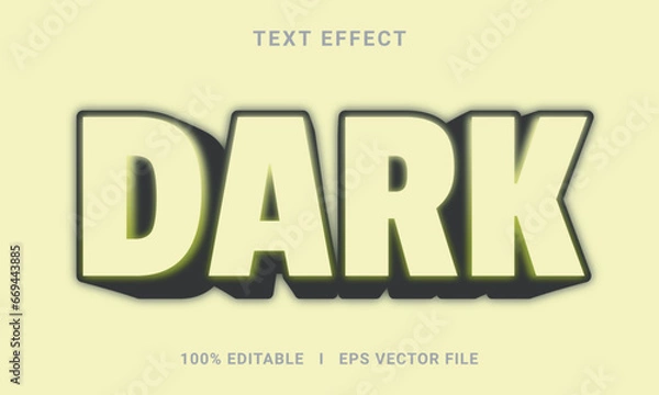 Obraz Modern editable dark text effect 3d text effect