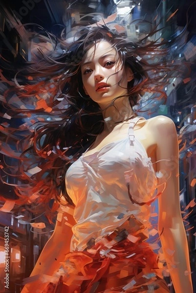 Fototapeta beautiful asian girl photos