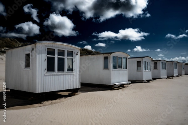 Obraz beach huts on the beach
