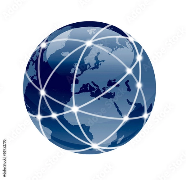 Fototapeta connect the world