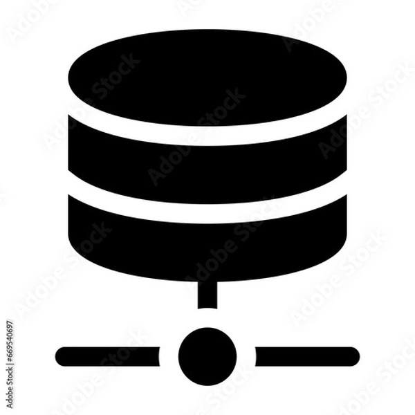 Fototapeta Database glyph icon