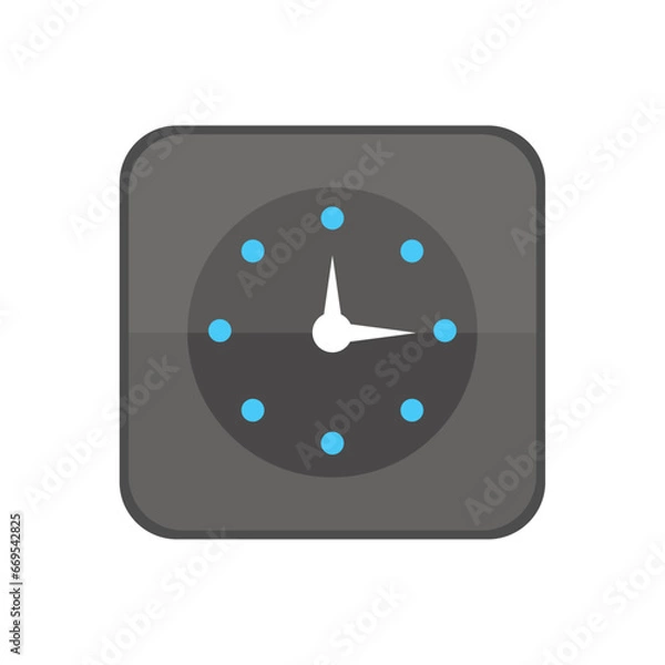 Obraz clock alarm time icon vector cartoon illustration