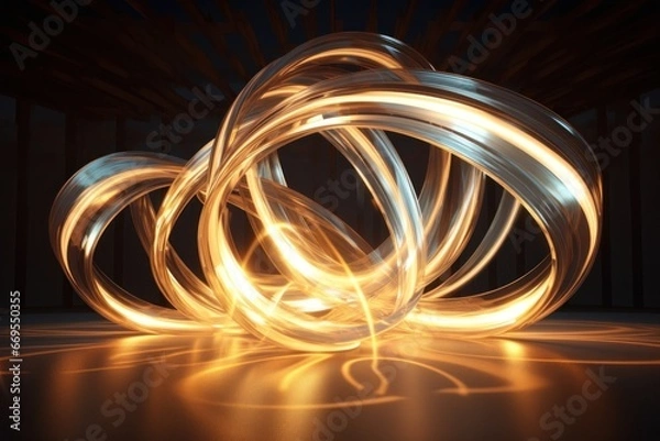 Fototapeta Lustrous Light Loops.