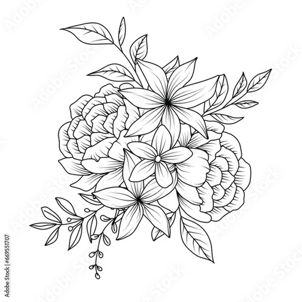 Obraz Vector peony flower isolated on white background. Element for invitation design, greeting cards and textile design