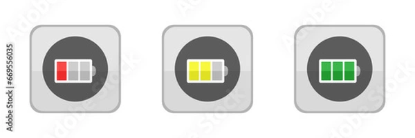 Obraz battery indicator sign icon vector illustration