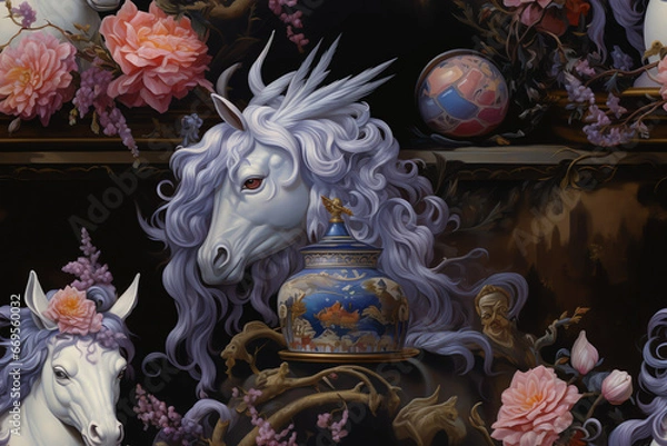 Fototapeta Nahtloses Muster, Pattern - Pferde